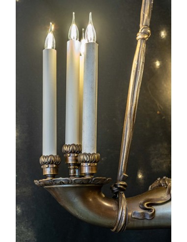 Lustre en bronze au joueur de flûte