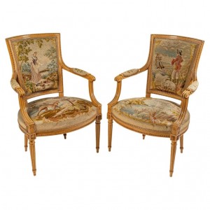 Coppia di poltrone convertibili, stile louis xvi antiquariato, design, decorazione, lusso, galleria d'arte, scommesse, france, s