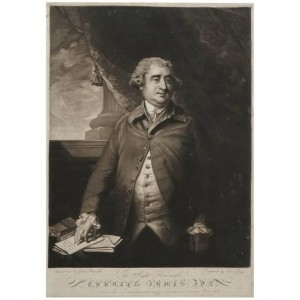 Oryginalna, Anglia, XIX wiek, wyrytowana przez Johna Jonesa, Portret Jamesa Fose'a po sir Joshui Reynolds, 1792