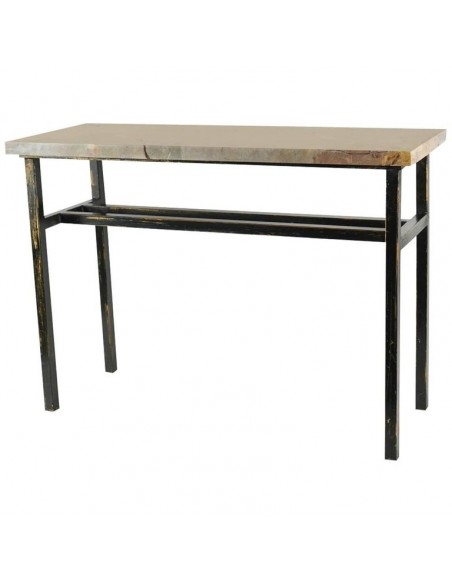 Modern Art Console, painted steel and marble.