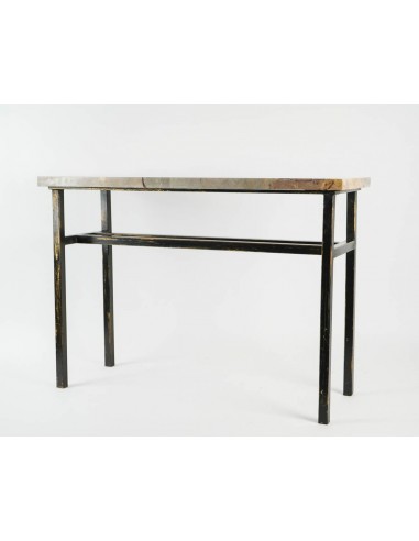 Modern Art Console, painted steel and marble.