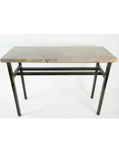 Modern Art Console, painted steel and marble.