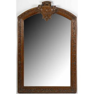 Large wooden mirror carved-...