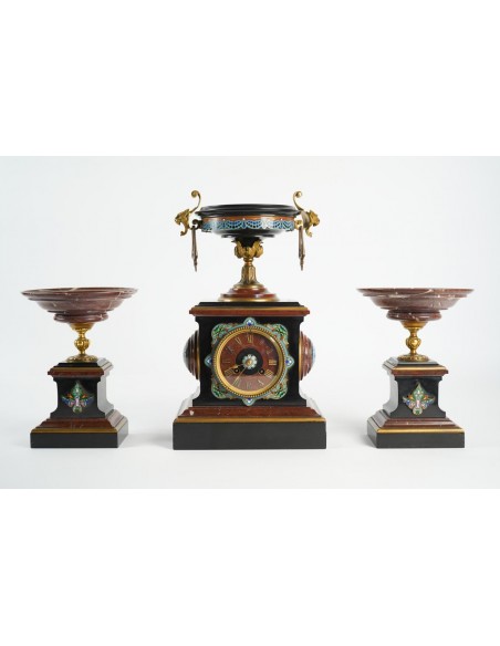 Napoleon chimney iii, horny eugenics, griotte marmor und belgium schwarz, golden bronze, paris, 1870-1880