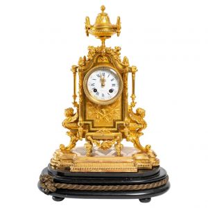 Reloj de bronce dorado, siglo XIX