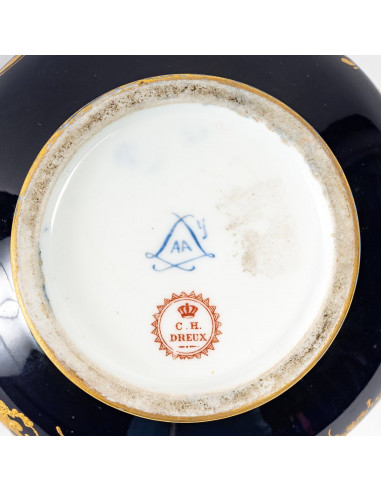 Caixa de porcelana azul do século XIX
