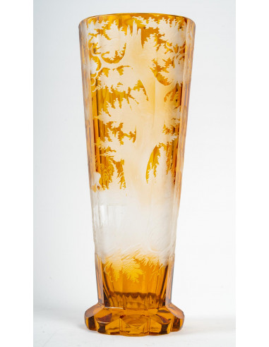 大型波西米亚水晶高脚杯，19 世纪
