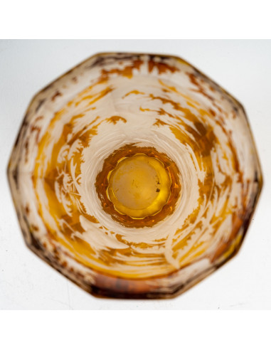 大型波西米亚水晶高脚杯，19 世纪