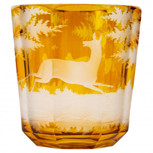 Copa de cristal de Bohemia,...