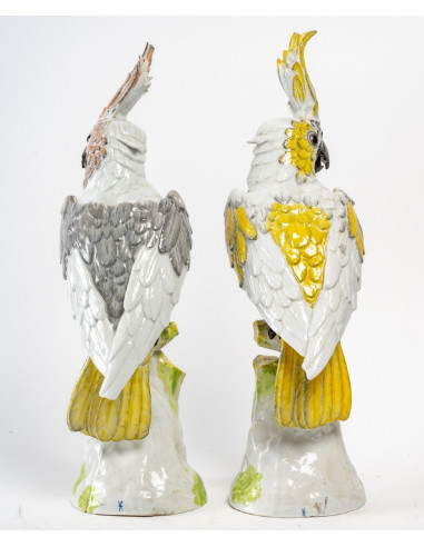 Paire de Cacatoès en Porcelaine de...