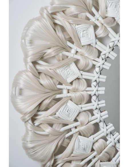 Mirror in Rotin en Synthetische Fibres, Unique stukken geregistreerd door de kunstenaar Micki Chomocki