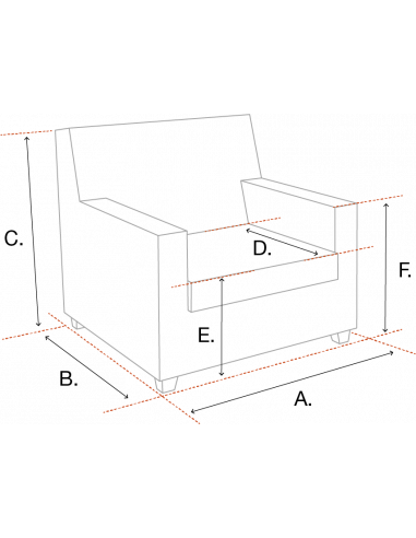 Fauteuil, Modelo les Touches.