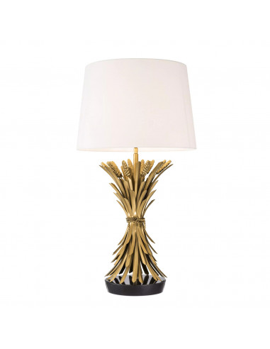 Lampe de table, finition laiton peint...