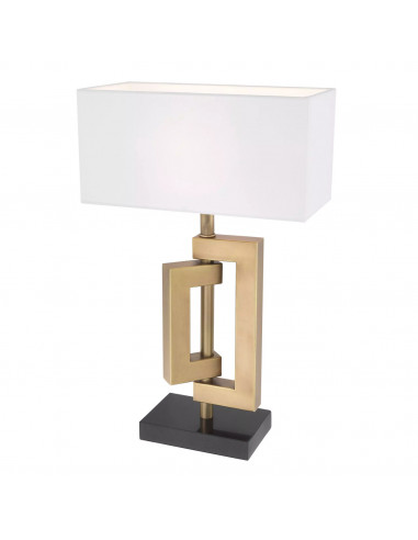 Lampe de table, finition laiton, base...