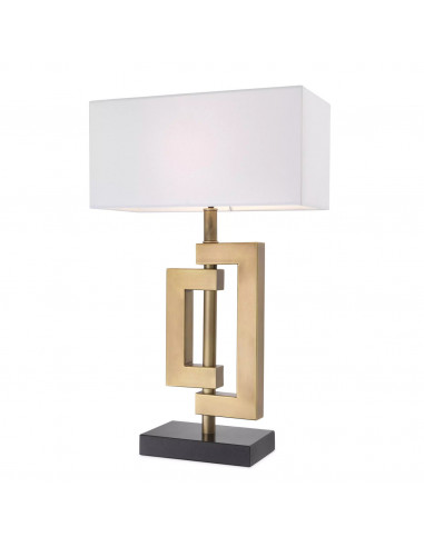 Lampe de table, finition laiton, base...