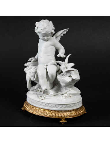 饼干瓷小天使，"L'ange aux oiseaux"，19 世纪晚期