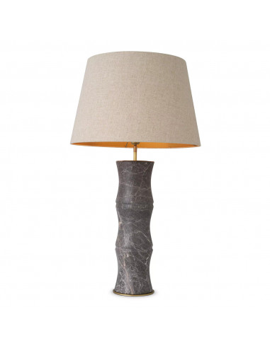Table lamp, grey marble or alabaster...