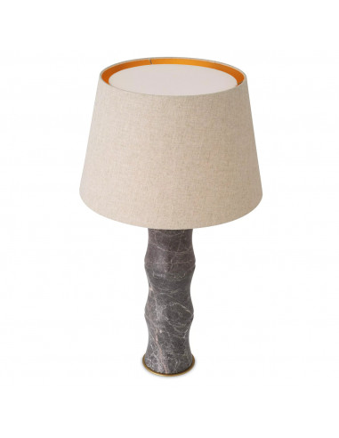Table lamp, grey marble or alabaster...