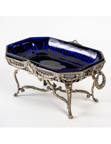 Bohemian crystal and silver-plated...