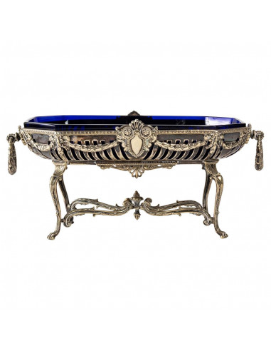 Bohemian crystal and silver-plated...