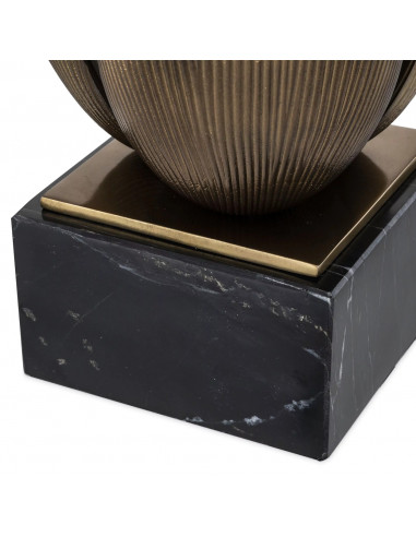 Table lamp, brass finish and black...
