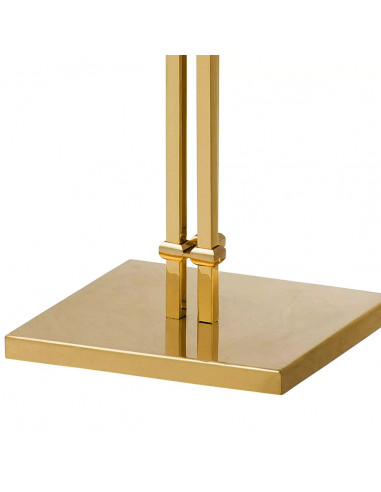 Floor lamp, polished brass, ginkgo...