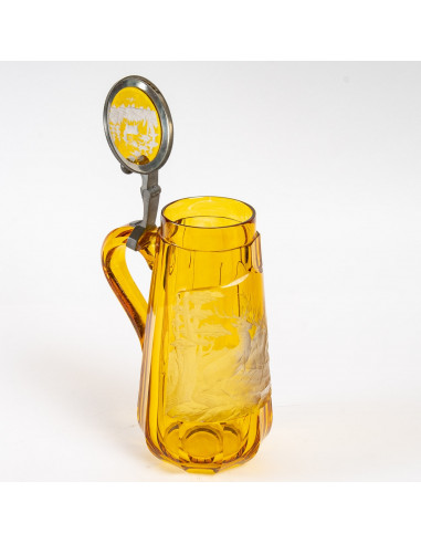 Pichete de cristal boêmio, século xix