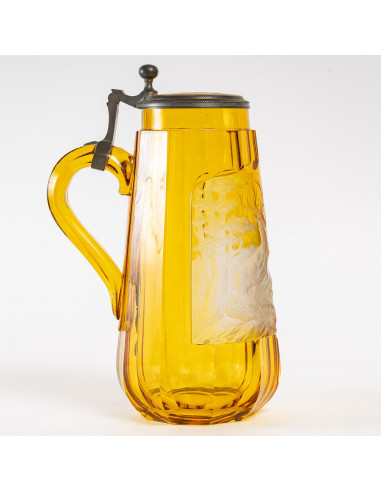 Pichete de cristal boêmio, século xix