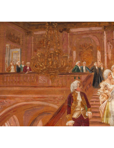 Pareja de cuadros "Vida parisina
