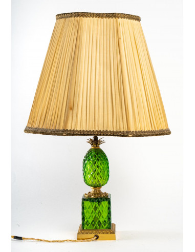 Lampada ananas verde e bronzo