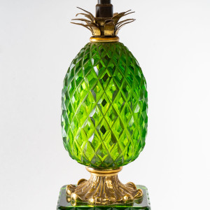 Lampada ananas verde e bronzo 2