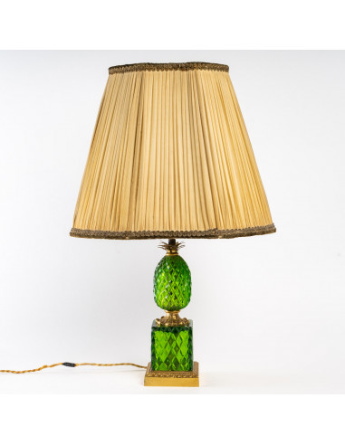 Lampada ananas verde e bronzo