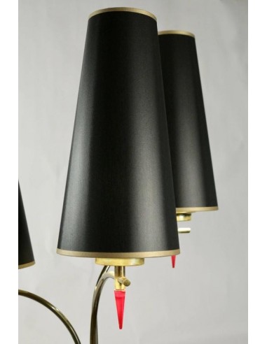 60s painted metal and brass floor lamp