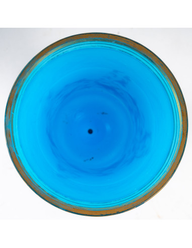 Copertina blu opalina, xixth secolo