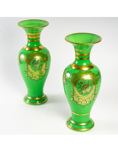 Paire de Vases en opaline 避免重复, Xixème世纪