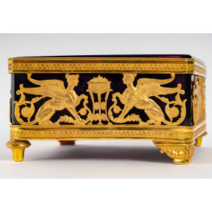 Square gilt bronze and... 2