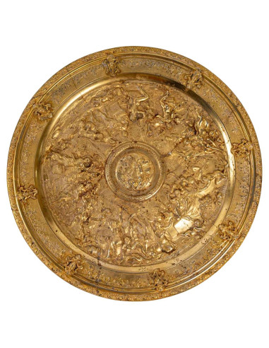 Vassoio in bronzo dorato, XIX secolo