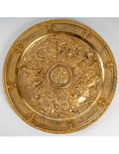 Vassoio in bronzo dorato, XIX secolo