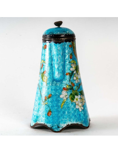 Japanese enamel teapot, end Xixth...