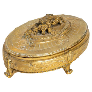 Coated bronze jewelry box