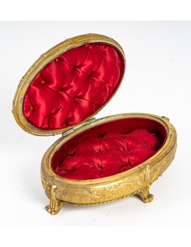 Coated bronze jewelry box, Xixth century