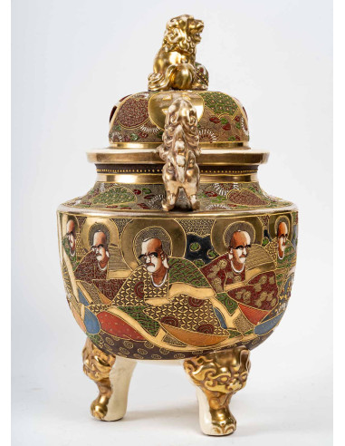 Satsuma ceramic perfume burner, 1900