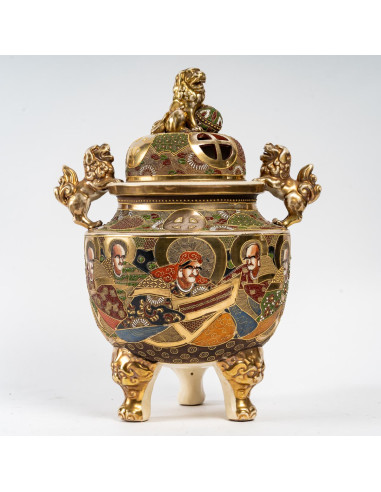 Satsuma ceramic perfume burner, 1900