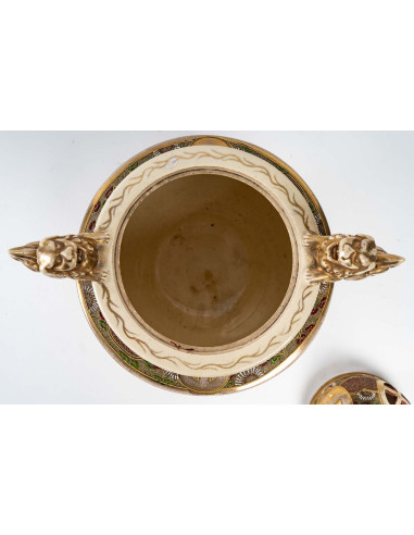 Satsuma ceramic perfume burner, 1900