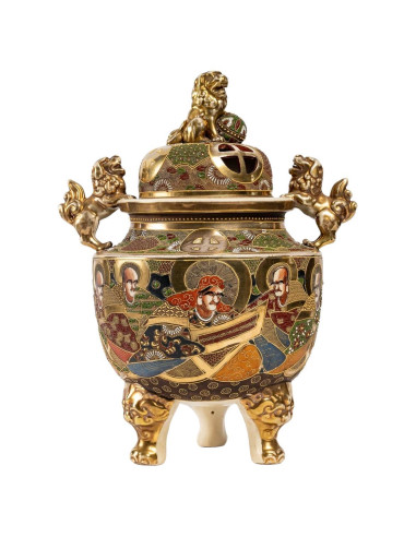 Satsuma ceramic perfume burner, 1900