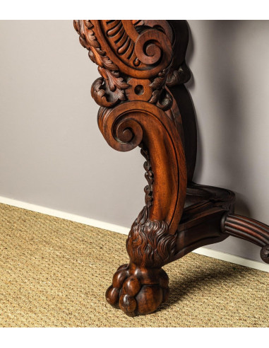 Louis XV style carved walnut console.