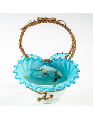 Carrinho em Opaline e Bronze Fin...