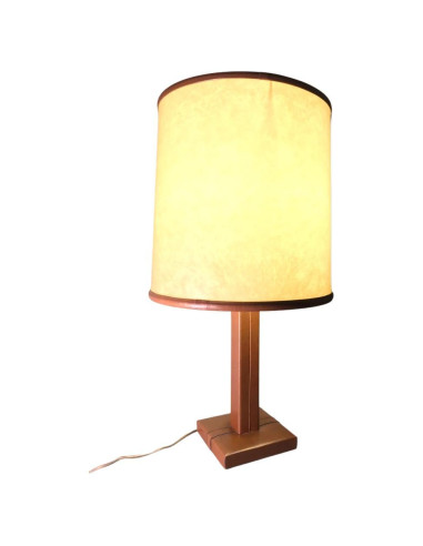 Schöne Bürolampe mit Leder bedeckt