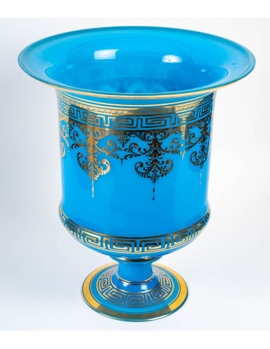 Vaso em opalina azul, Xixth século