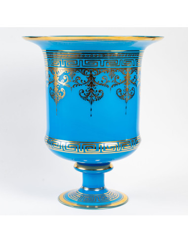 Vaso em opalina azul, Xixth século